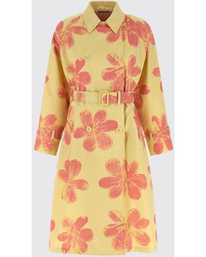 Weekend by Maxmara Printed Cotton Trench Coat - Orange
