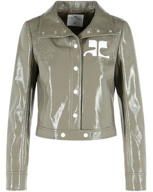 Courreges 'Reedition' Cotton Blend Jacket - Green