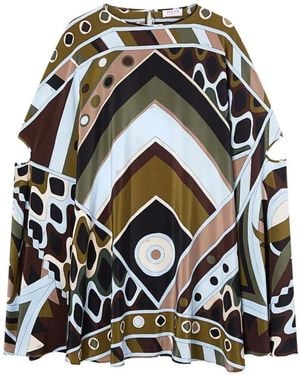 PUCCI Vivara-Print Silk Kaftan - Black