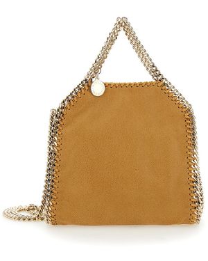Stella McCartney 'Falabella' Crossbody Bag With Chain Shoulder Strap - Natural