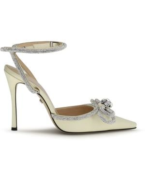 Mach & Mach Mach & Mach Satin Pumps - White