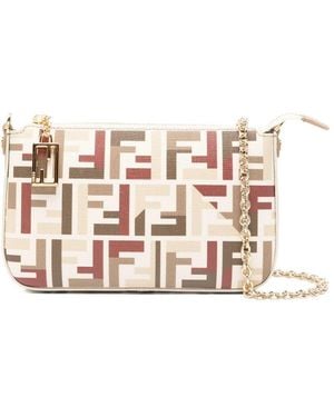 Fendi Neutrals Clutch Bags - Pink