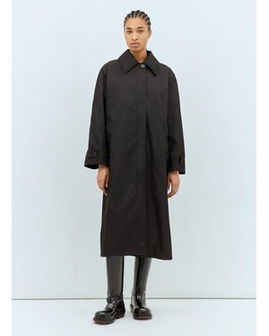 Jil Sander Spread Collar Rain Coat - Black