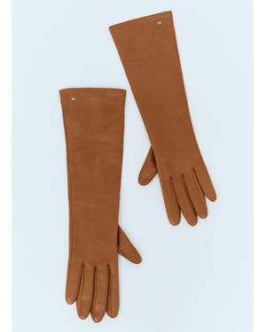 Max Mara Leather Gloves - White