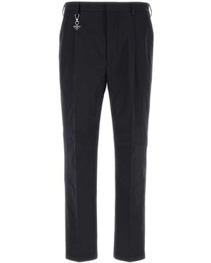 Prada Navy Blue Poplin Pant - Black