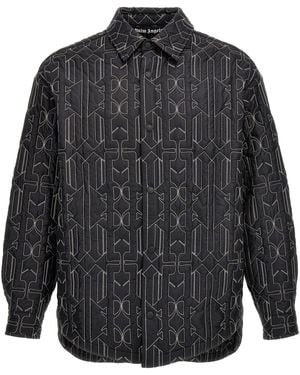 Palm Angels All Monogram Quilted Dover Jacket - Gray