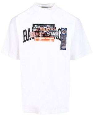 Balenciaga Bumper Stickers T-Shirt - White