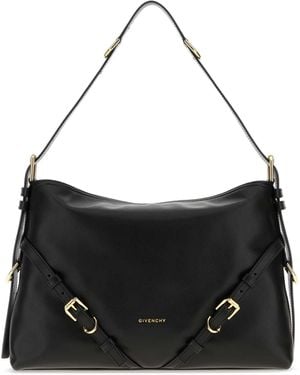 Givenchy Leather Medium Voyou Shoulder Bag - Black
