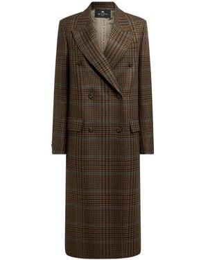 Etro Cappotto Doppiopetto - Brown