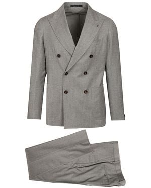 Tagliatore Montecarlo Double-Breasted Suit - Gray