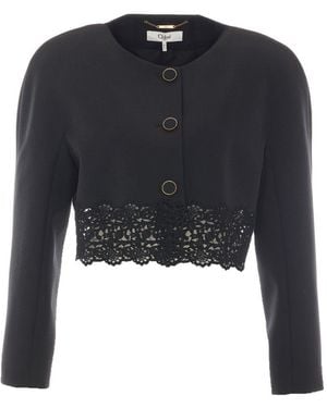 Chloé Cropped Jacket - Black