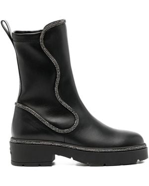 Rene Caovilla Bootie Shoes - Black