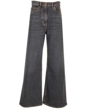 Etro Wide Leg Jeans - Gray