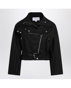 Alaïa Cotton Biker Jacket - Black