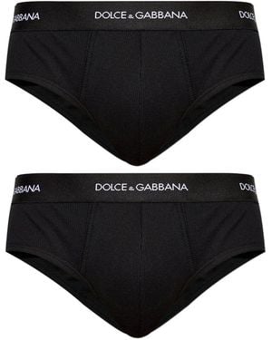 Dolce & Gabbana Stretch Jersey Regular-Fit Brando Briefs 2-Pack - Black