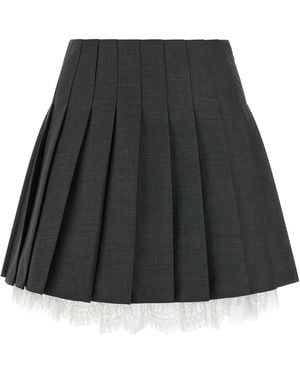Self-Portrait Self Portrait Pleated Skirt - Black