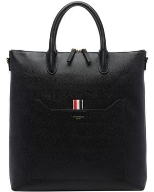 Thom Browne Vertical Tool Tote Bag - Black