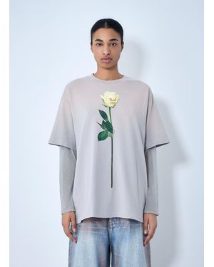 Acne Studios Layered Graphic T-Shirt - Gray