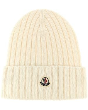 Moncler Wool Beanie - Natural