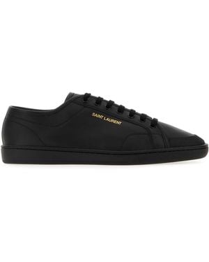 Saint Laurent Leather Gym Sneakers - Black