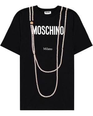 Moschino Graphic Crew Neck T-Shirt - Black