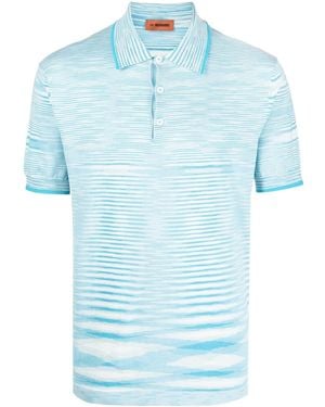 Missoni Polo With Logo - Blue