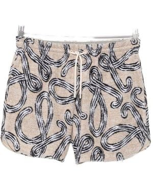 Loewe Paula's Ibiza Cotton Blend Printed Shorts - Gray