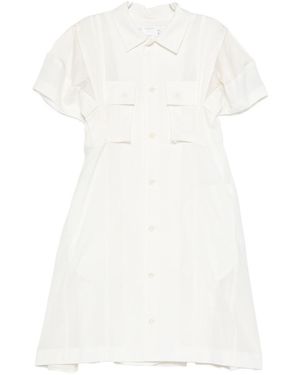 Sacai Wool Suiting Dress - White