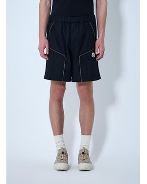 Moncler Elasticated Waist Technical Shorts - Blue