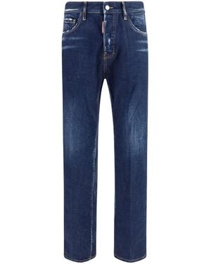 DSquared² Straight Leg Denim Jeans - Blue
