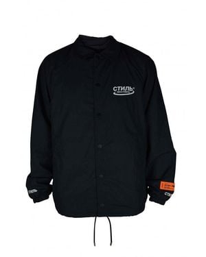 Heron Preston Casual Jacket With Integrated Hood - Black