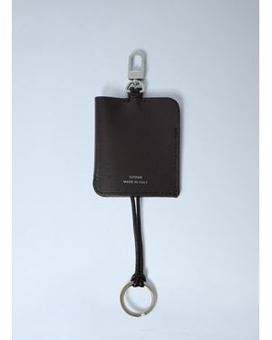 TOTEME Polished Leather Logo Keyring - Multicolor