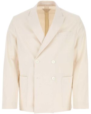 Prada Ivory Cotton Blazer - White