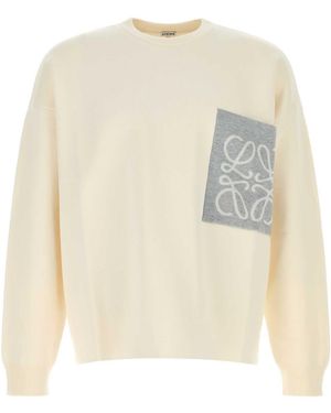 Loewe Anagram Pocket Sweater - White
