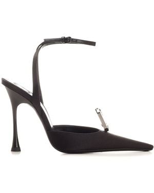 Saint Laurent "Doville" Satin Slingback - White