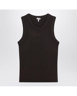 Loewe Ribbed Viscose-Blend Tank Top - Black