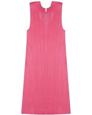 open lace back dress MC Feb Dress in Bright Pink main image 1
