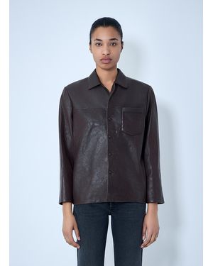 Saint Laurent Leather Jacket - Gray