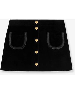 Celine Suede Miniskirt - Black