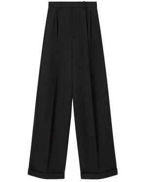 Loewe Cotton And Silk Pants - Black