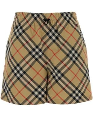 Burberry Embroidered Canvas Shorts - Multicolor