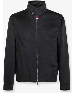 Brunello Cucinelli Virgin Wool Jacket With Zip - Black