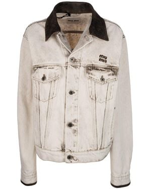 Miu Miu Clothing Jackets - Natural