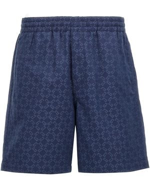 Givenchy 'Monogram' Bermuda Shorts - Blue