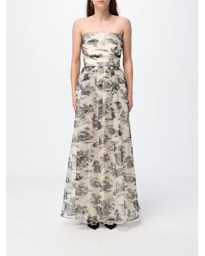 Max Mara Silk Dress With Floral Motif - White