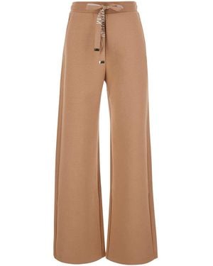 Max Mara 'S Maxmara Pants S Maxmara With Pockets And Straight Hems - Natural
