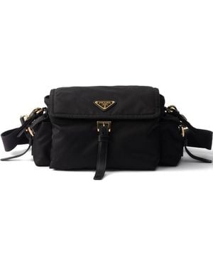 Prada Explore Medium Re-Nylon Shoulder Bag - Black