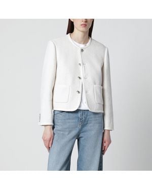 DUNST Cream Bouclé Tweed Jacket - White