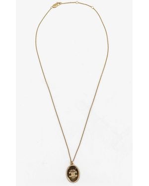 Celine Brass Necklace - White