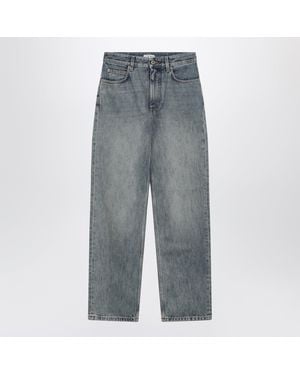 Loewe Anagram-Embroidered Jeans - Gray